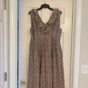 Mirth naples caftan dress in coastal coral, size M